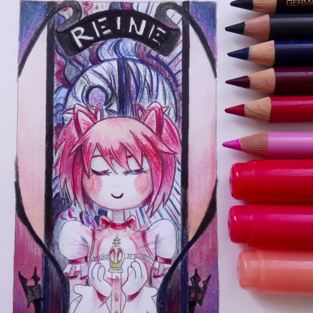 TheCleox's tweet photo. [#JAPANEXPO] 
J'ai préparé un nouveau Print pour Japan Expo ! 
Avec @Leniddepie et #pilalire #lumosita, on sera sur le stand de @coMutMutandis 
#art #artwork #originalart #markers #madoka #puellamagi #artnouveau #print https://t.co/vNKBz9UPM7