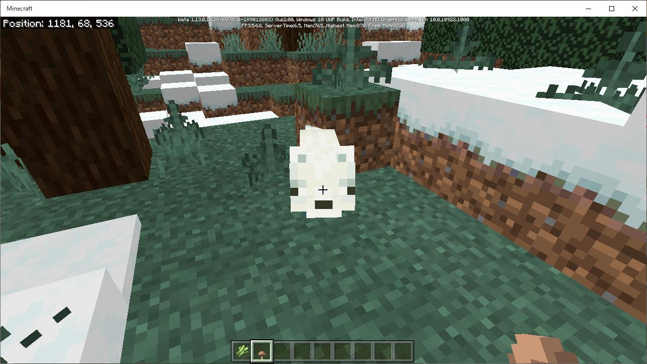 とかさん V Twitter 1 13 0 1の変更点 2 きつねの追加 その2 キツネは寒い地域では毛の白いホッキョクギツネがスポーンします マイクラbe マイクラbeアプデ