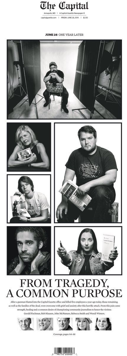 capgaznews's tweet image. Today&apos;s special edition of The Capital tells the stories of strength and healing one year to the day after the horrific shooting in our newsroom. digitaledition.capitalgazette.com