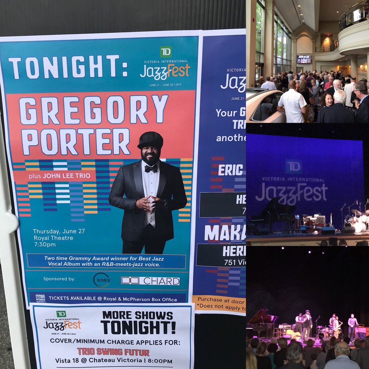 The me, the you, the us, the we. The music. <a href="/GregoryPorter/">Gregory Porter</a> what a treat for Victoria tonight! <a href="/VicJazzSociety/">VictoriaJazzSociety</a> <a href="/TD_Canada/">TD (Canada)</a> Thank You!!