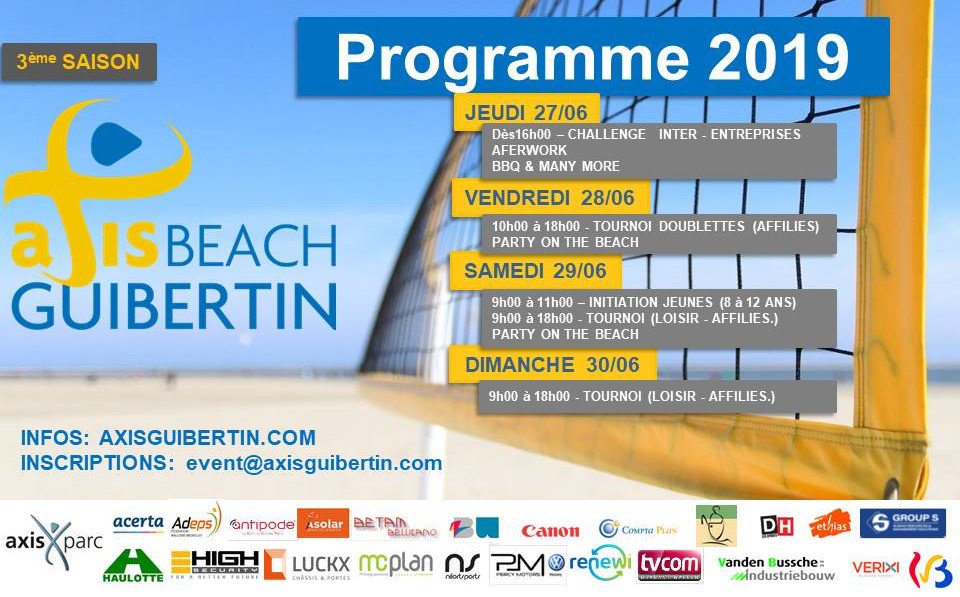 AxisGuibertin's tweet photo. #AxisBeach #Guibertosi
@AxisGuibertin
Au programme de ce jour pour la 3eme edition de l'#AxisBeach,
10h-18h00: tournoi doublettes pour affilies et Party on the beach.
Et toujours, soleil ☀️☀️☀️, emotions et super ambiance 🎶🎵🎶
#OneTeamOneClubOneFamily❤ https://t.co/5dQGIt9Qj3