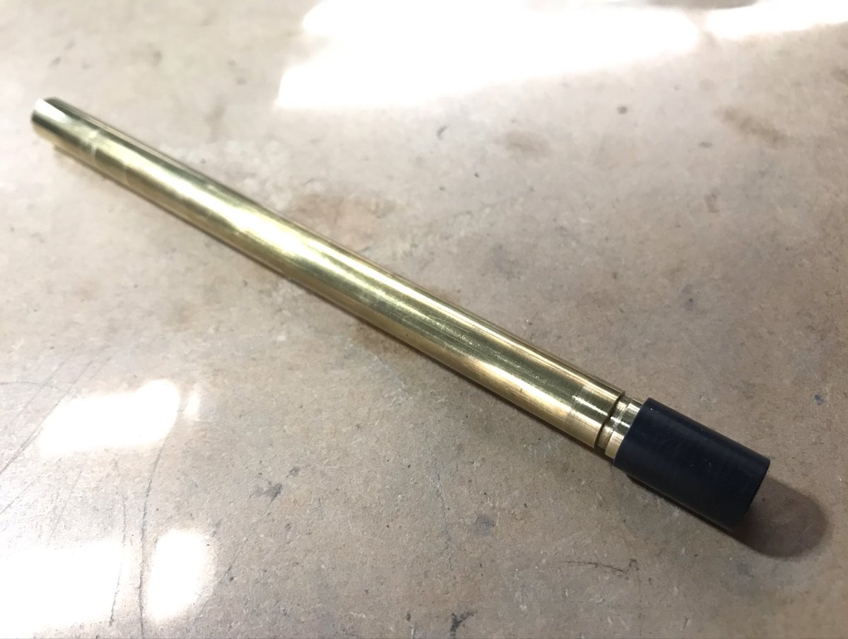 FactoryTaku's tweet photo. マルイガスブロ用Non Hopバレルも作ってます♪
APS −3のパッキンを使用してるので命中精度も良い感じです(=ﾟωﾟ)ﾉ https://t.co/3nZf3DhpLT