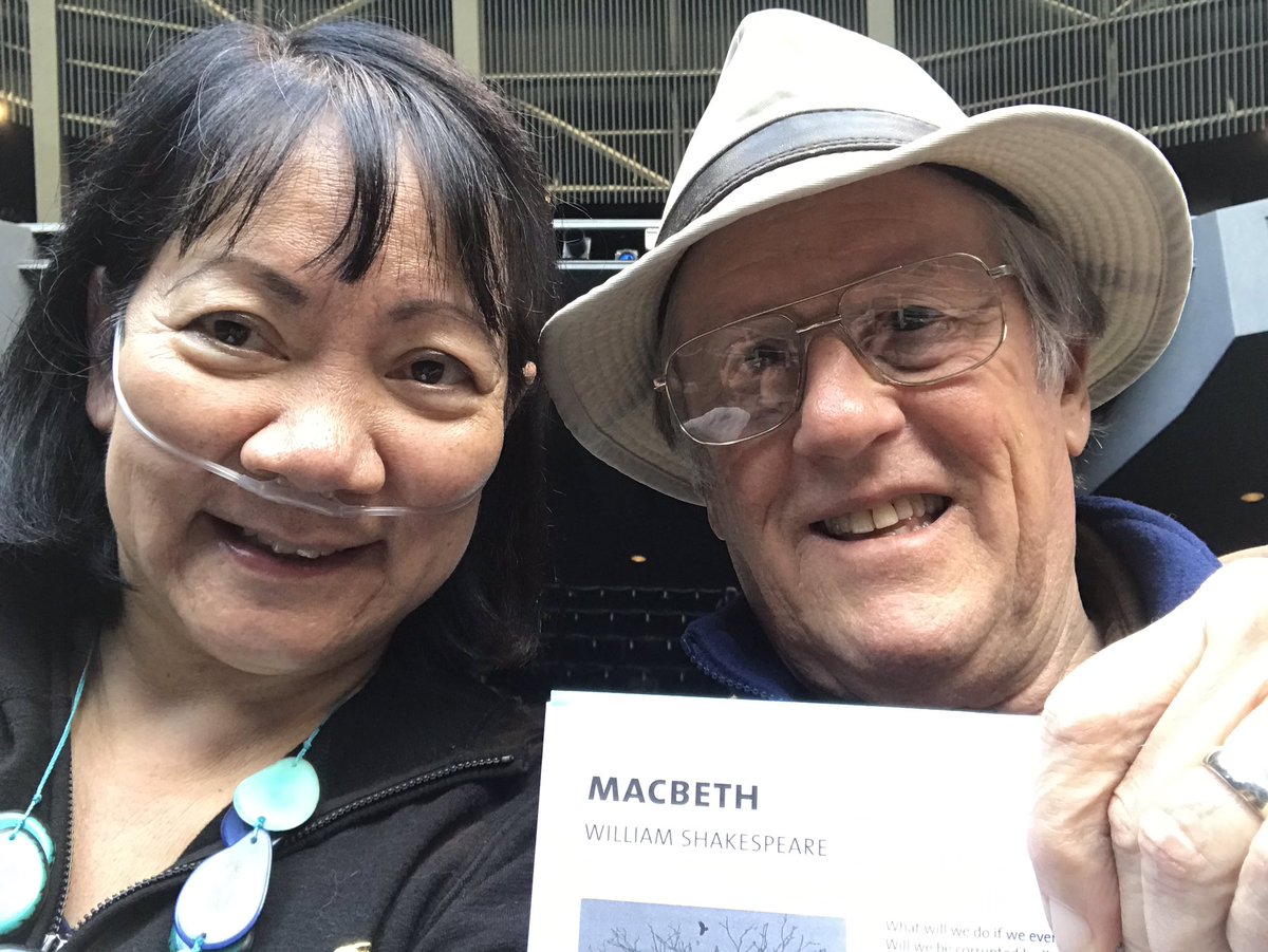 AyaClark's tweet photo. OSF 2019 Show #2: MACBETH.
@osfashland, you’ve done it again! A beautiful, mesmerizing, scary, horrifying & inspiring rendition of my favorite Shakespearean tragedy. I’ve seen so many versions of this play, but this felt like I was seeing it for the 1st time. Bravo! #MacbethOSF https://t.co/5cAQoIcjLd