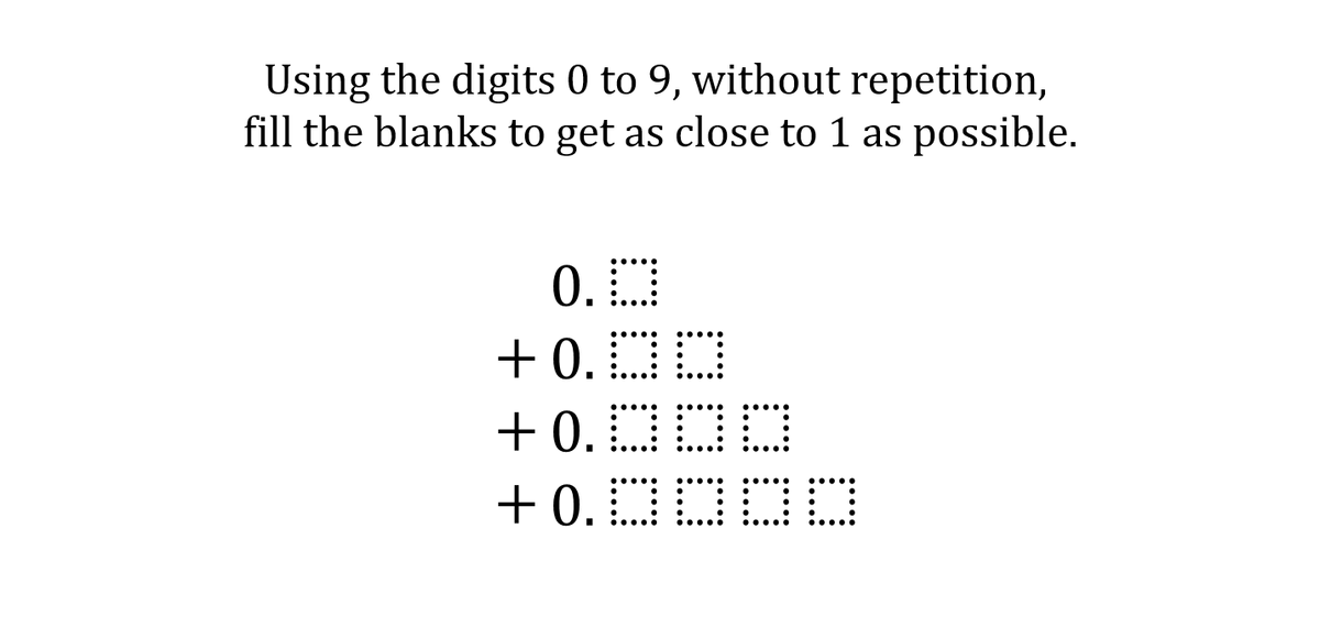 MrJohnRowe's tweet photo. Whipped up this little @openmiddle problem.

#MTBoS #iTeachMath https://t.co/GVJW3EIFjU