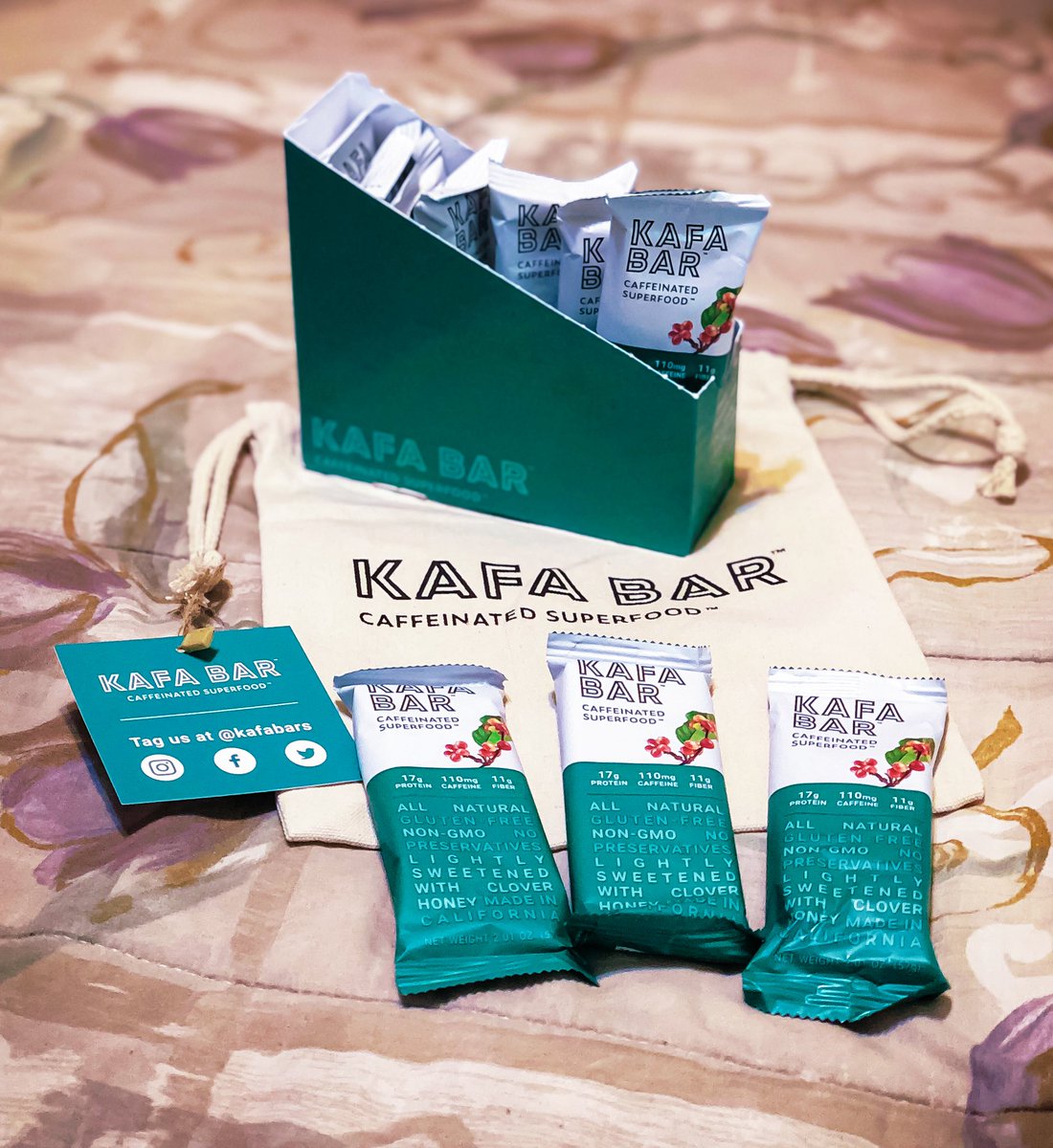 Received my caffeinated <a href="/KafaBars/">Kafa Bar</a> today! Very tasty. Like eating a cup of coffee. 

Congrats <a href="/TheMan/">Francisco Dao</a> <a href="/mikeprasad/">Mike Prasad</a> on their launch. Use code “LAUNCH” to get $12 off. kafabar.com