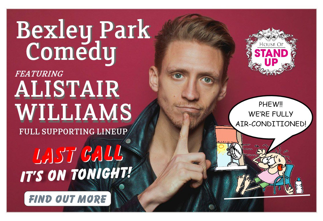 HouseofStandUp's tweet photo. TONIGHT...TOP COMEDY IN AIR-CONDITIONED COMFORT!
Group Saver Deals! No Booking Fee with PayPal!
https://t.co/HnRyVgDuoK
#comedy #standup #entertainment #bexleyheath #bexley #crayford #sidcup #dartford #belvedere #welling #barnhurst #erith #eltham #SELondon #Kent https://t.co/c9tgh2K7zF