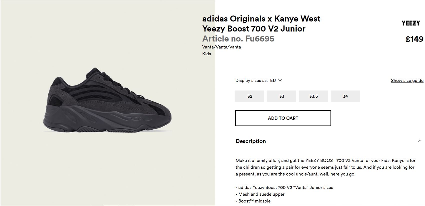 yeezy 700 vanta kids