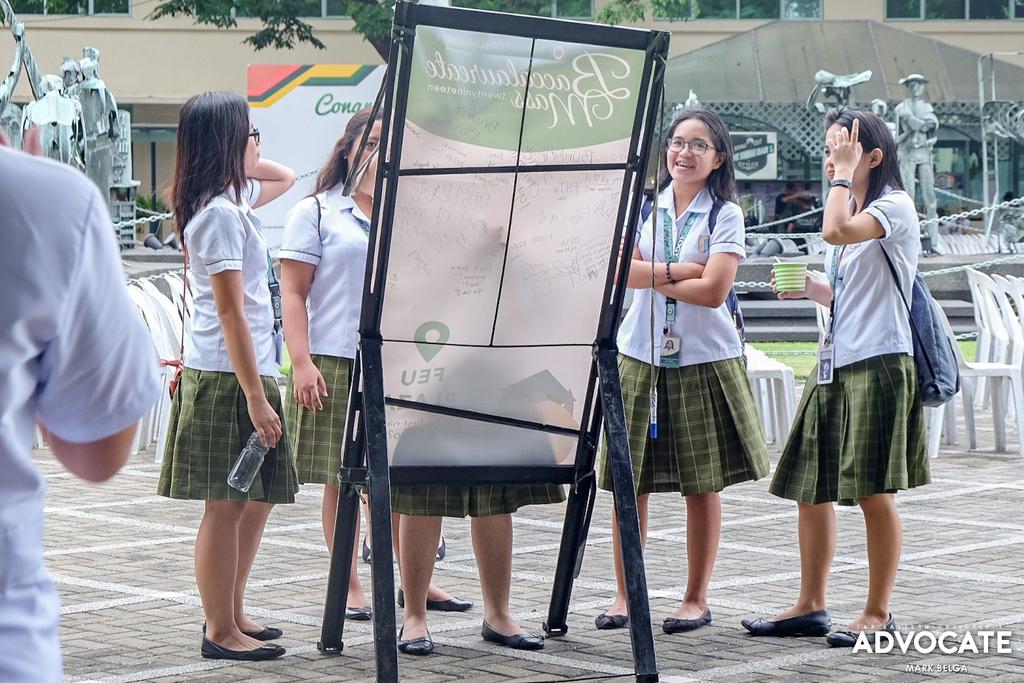 FEUAdvocate's tweet photo. NOW: Send-off festivities hosted by Far Eastern University Central Student Organzation (FEUCSO) and other Institute councils continue at the FEU Plaza this Friday afternoon.

#FEUBaccMass2019
#FEUClassOf2019 https://t.co/p57XpXKRJj