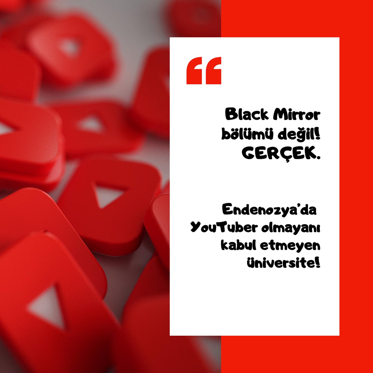 kaiserdijital's tweet photo. Endonezya’daki bir devlet üniversitesi öğrenci alımı yapılırken #YouTuber olmanın zorunlu hale getirilmesi herkesi şaşırttı. Öğrencilerden istenilenler ise en az 10 bin abone ve 100 bin görüntülenmeye sahip olmak. 😮 #blackmirror #sosyalmedya #kanalımaaboneolmayıunutmayın 😆 https://t.co/EOezcjFvyI