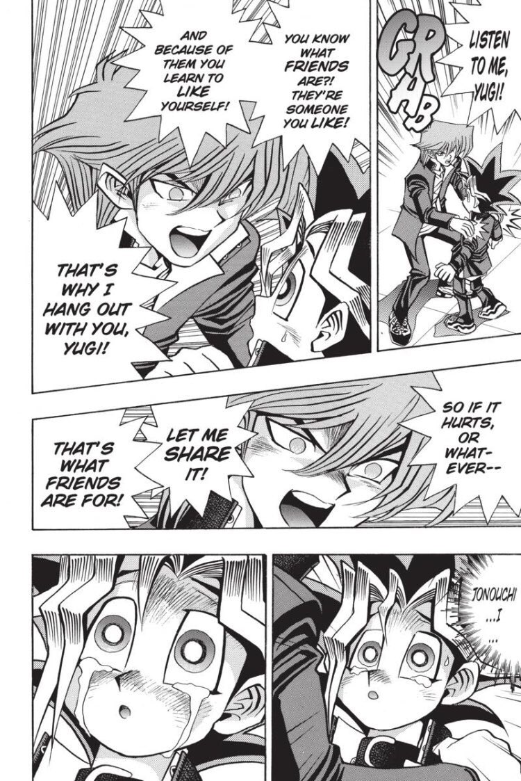 As someone who is a little more used to seeing Yu-Gi-Oh use friendship as a superpower to win card games, its nice to see the characters take the time to have a conversation about how friendships help you grow. How they make you want to be a better person.