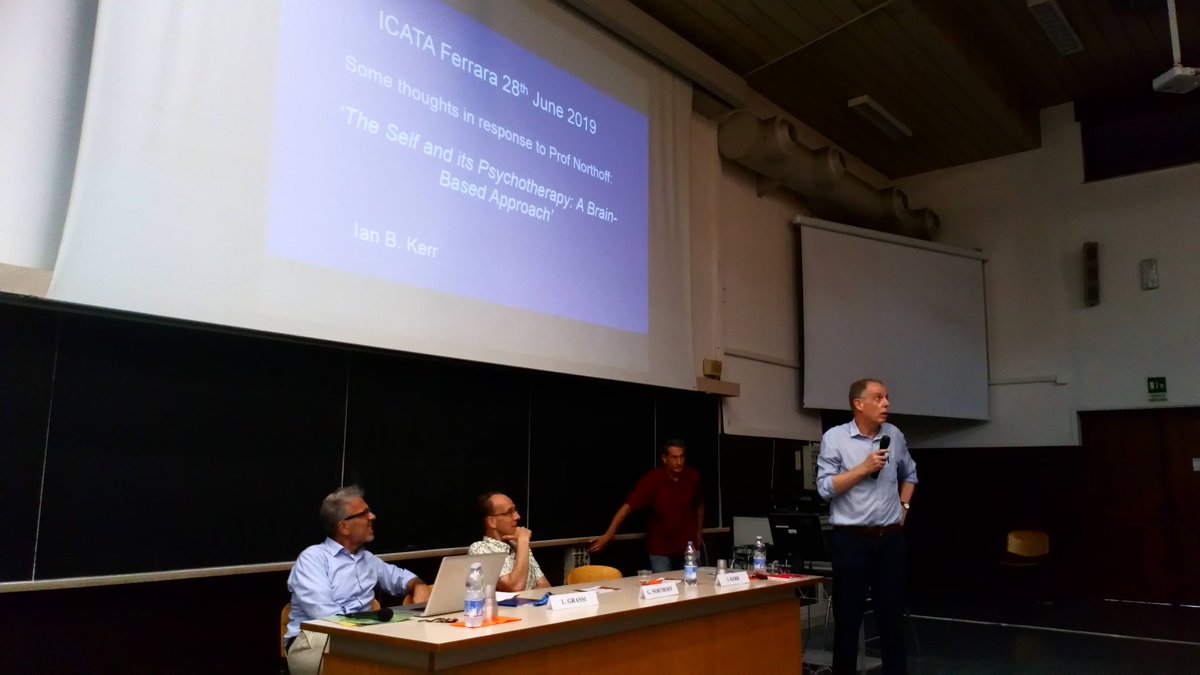 ICATA7's tweet photo. #IanKerr responding and rising to the challenge thrown out by #GeorgNorthoff in his incredibly insightful talk
I see a collaboration between the world of #CognitiveAnalyticTherapy and this approach to #neuroscience & #neurophilosophy
Completely blown away!!
#ICATAconf19
@YPPsych https://t.co/6E4lqsiUgd