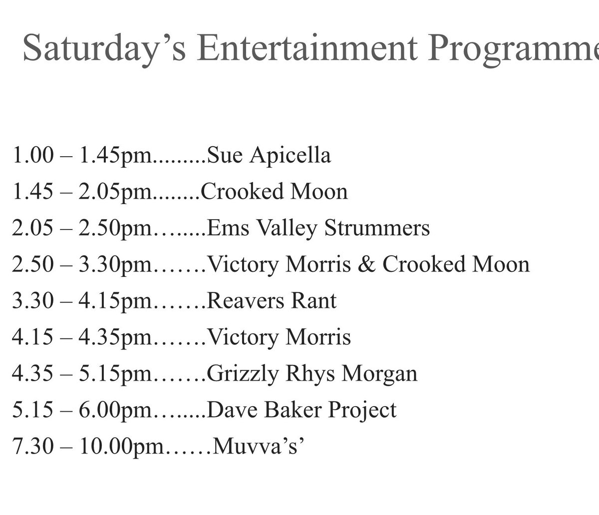 Who’s coming along to the <a href="/theroseinjune/">Rose in june</a> beerfest this weekend? To whet your appetite, here’s a sneak peek at tomorrow’s line-up....
Come along and join <a href="/MNDPortsmouth/">MND Portsmouth</a> raising funds and awareness.
