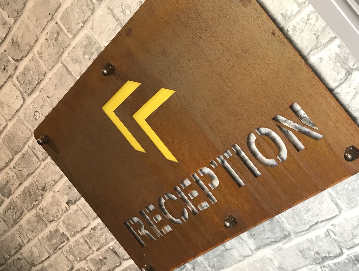 Who would have thought that 'rusty signs' corten would be so in fashion and so acceptable to sell! Paying for rust, Really?! 😆