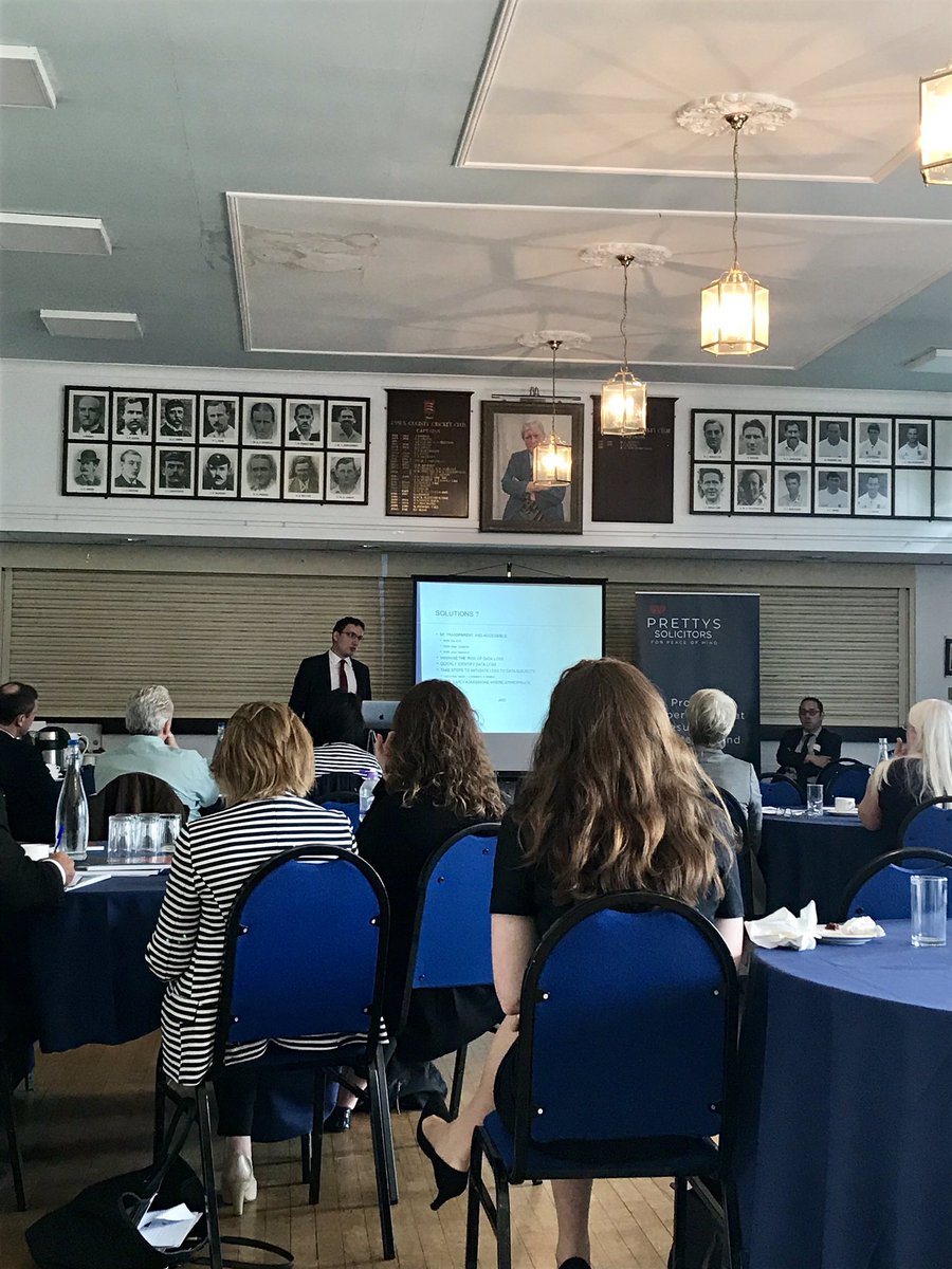 John Goss takes our attendees through suggested solutions to data breaches: 
🔘 be transparent &amp; accessible;
🔘 quickly identify data loss;
🔘 take steps to mitigate; 
🔘 make early admissions; and
🔘 Insure.
#dataprotection #databreaches #solutions