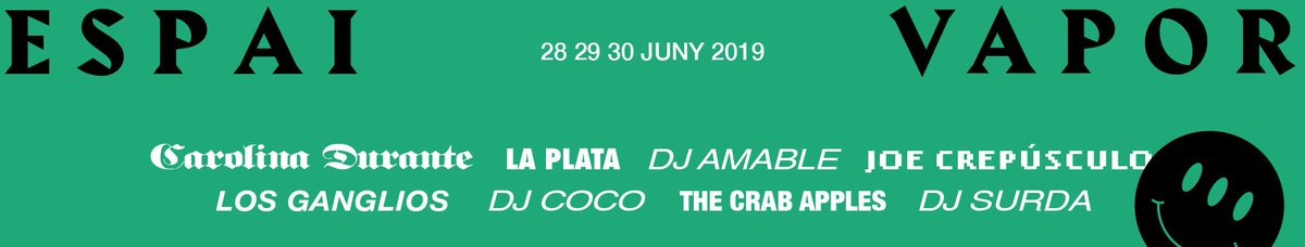 indieloversm's tweet photo. Entre hoy y el domingo en Terrassa, y gratis, llega la octava edición de @espaivapor! Actuarán #CarolinaDurante, #LaPlata, @thecrabapples, Joe @Crepus, @amabledj, #DjCoco, @MUDOband... https://t.co/ZvJmDOFfrT https://t.co/mgBTMOAyYw