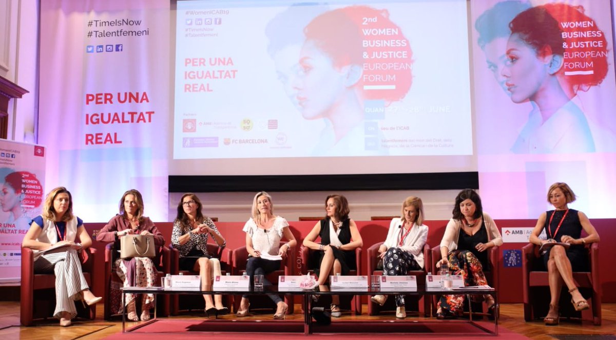 MariaEugeniaGay's tweet photo. .@agenersurrell, @Marietajurgal, @noemimv, María Alsina, @MariaSegimon, Isabel Mestre inician la II jornada #WomenICAB19 compartiendo reflexiones sobre la presencia femenina en la Economía y la Empresa y la importancia de visibilizarla para seguir avanzando. https://t.co/dQ9R9Kx75M