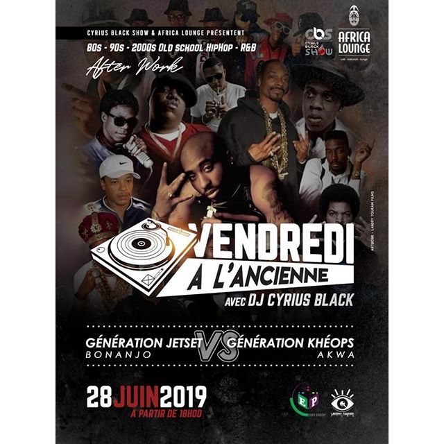 DlaYdeOut's tweet photo. 🍾 Party 🚩 Vendredi à l'Ancienne
📅 28.06.2019
⌚ 18h00
👉 Africa Lounge - Bonapriso
#DlaOut #Douala #Out237 https://t.co/2hBSZsvqfM https://t.co/qAi0z5qh8l