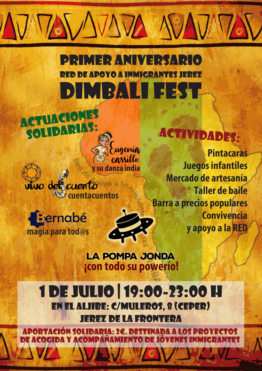El próximo Lunes #LaPompaJonda estará en Dimbali FEST prestando su música para echar una mano a la Red de Apoyo a inmigrantes de Jerez.
⚡👽👽👽⚡ #ActuaciónSolidaria #DimbaliFEST #Jerez
<a href="/red_jerez/">Ween</a>