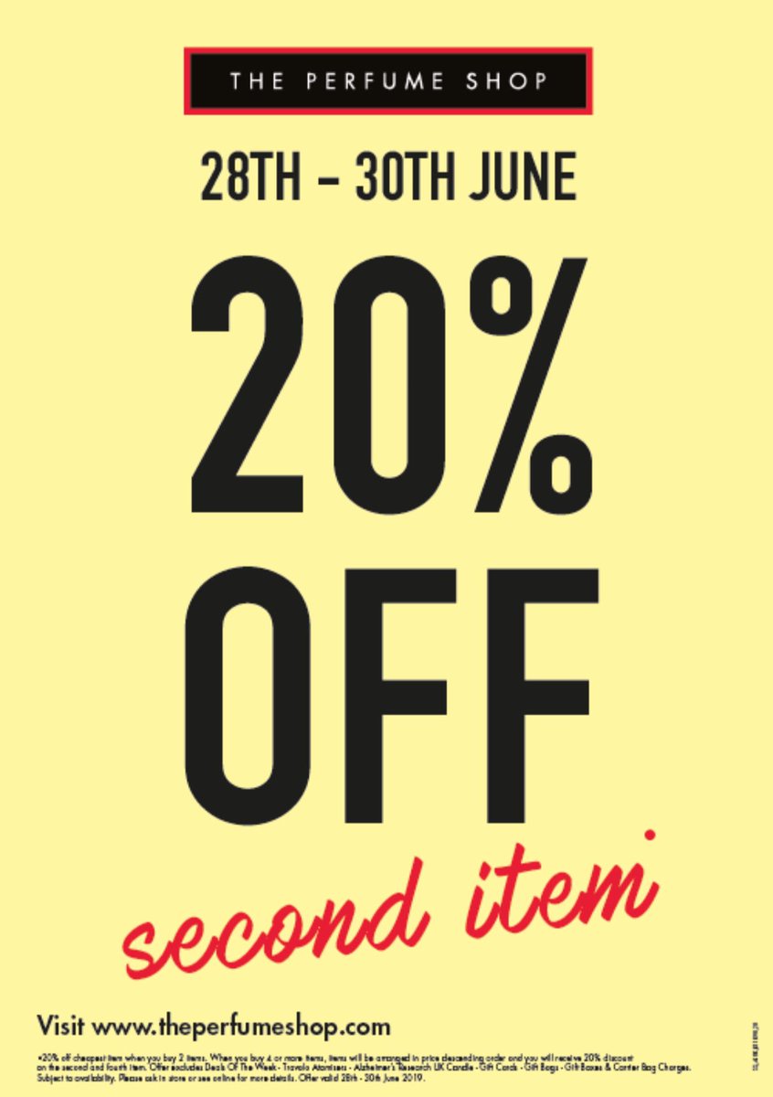 TpsBasildon's tweet photo. Come in-store to take advantage of 20% off when you buy a second item, even includes clearance😯

Why not try our NEW fragrance The Perfume Edit, £36 for 2 bottles! 

#Basildon #TeamKat #SuperSouth #BestRegion https://t.co/Rt5wcyTwBQ