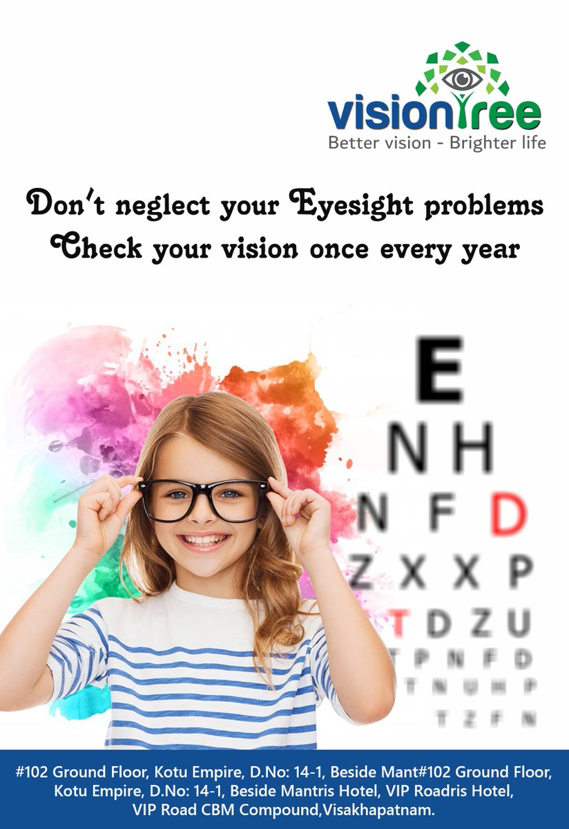 visiontree5's tweet photo. Don't neglect your Eyesight problems Check your vision once every year.
Contact: 0891-4804040
#visiontree #eyecare #multispeciality #hospitals #vizag https://t.co/cH0XbnkCVP