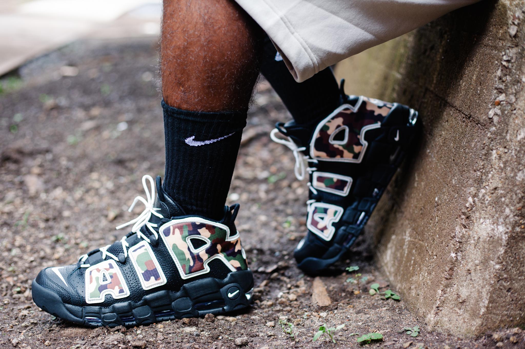 Camouflage uptempos top