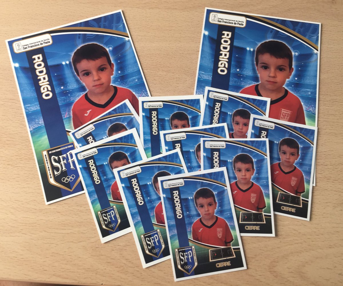 Que gran trabajo de nuestros amigos de <a href="/KioscoElSurtido/">Kiosco El Surtido</a> ! Gracias a ellos y a <a href="/Sergiorona91/">Sergio Rodriguez</a>, Todos nuestros prebenjamines ya tienen sus cromos de recuerdo de la grandísima temporada 2018-2019.  

#Cromo #Pegatina #PapelFotográfico