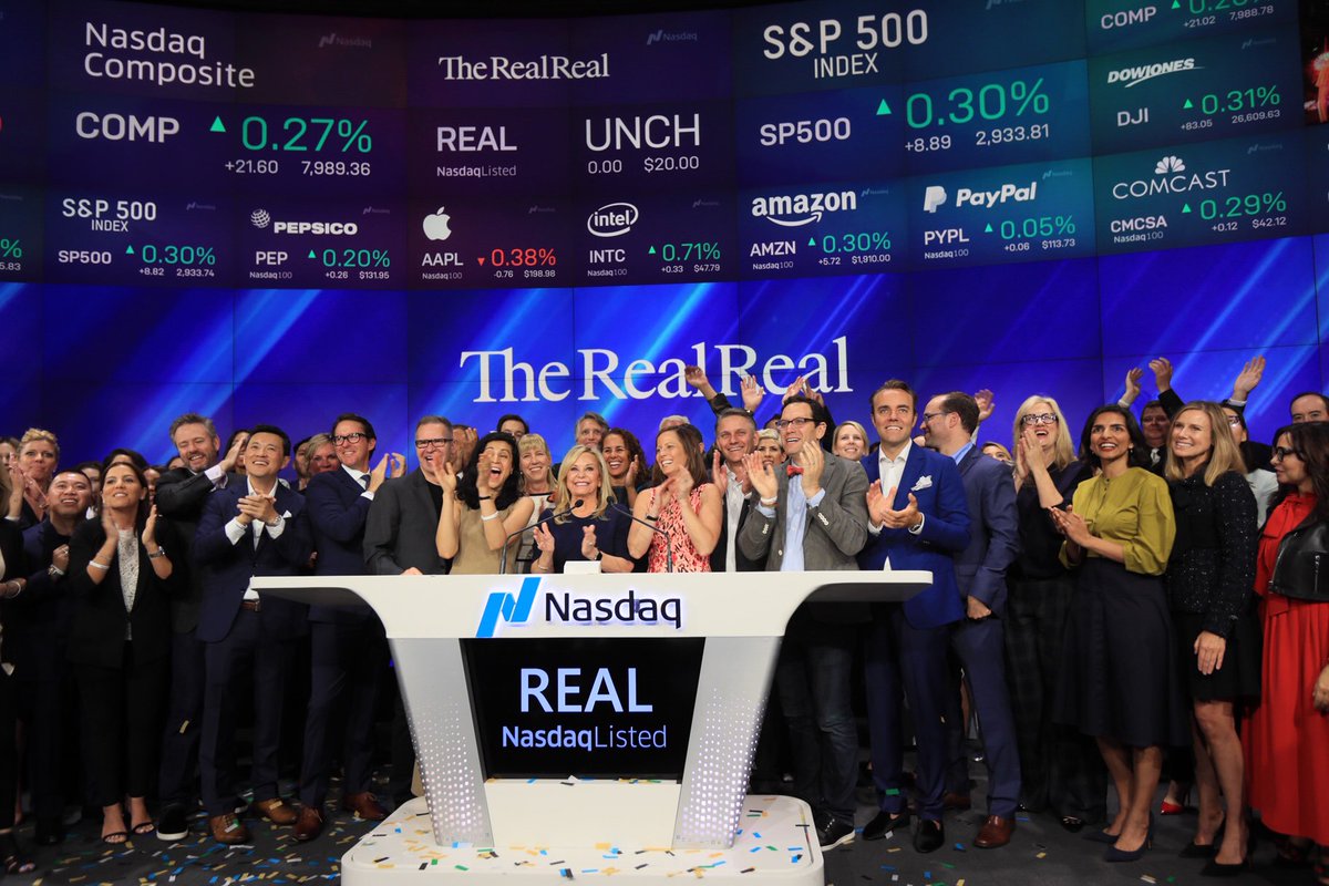 Thrilled for the <a href="/therealreal/">The RealReal</a> team on this milestone! Great to see exceptional women founders ring the bell. #RealIPO