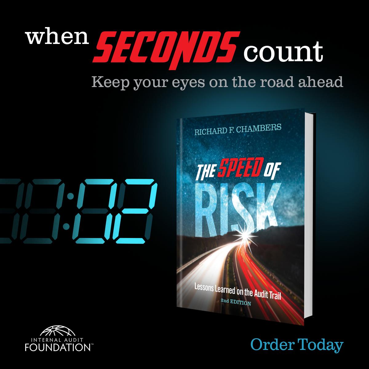 What should #internalauditors do when seconds count? Order #TheSpeedofRisk.   bddy.me/2IWCIZL