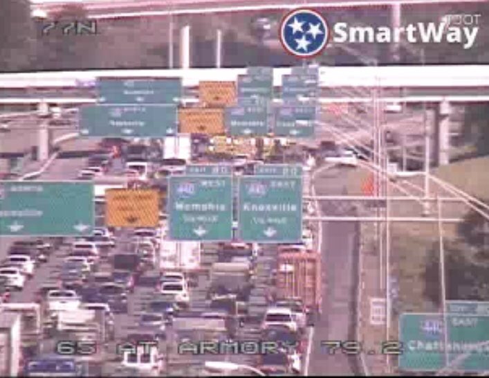 LindsNance's tweet image. HOLY MOLY! This is the worst one I’ve seen in a while. I-65 NB at I-440 in Berry Hill. Take Franklin Pike instead @WSMV #4WARN