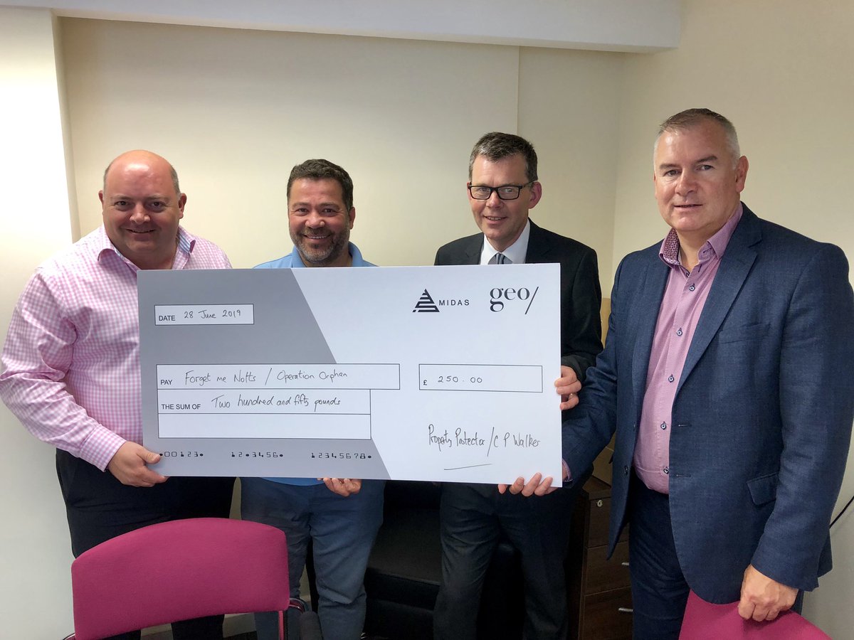 ProtectorProt's tweet photo. Big thanks to our friends at @Geo_UW for their help and generous donation to Property Protector’s charity partners @OperationOrphan and our @NottsMe project - helping vulnerable children across the region. #charity #donation #forgetmenotts #propertyprotector #charitydonation https://t.co/6OQCfAwZbQ