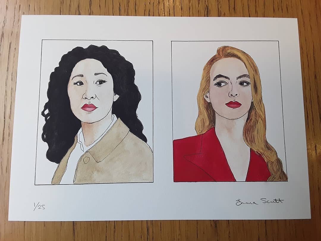 Are you sad that #Fleabag isn’t on anymore? Are you watching Killing Eve week by week or binging?

Never fear! The fabulous <a href="/emmylouscutt/">Emma Scutt 💙💛</a> has designed great cards and prints (limited &amp; numbered) for you! 

#justacard #walthamstow #FridayFun #KillingEve