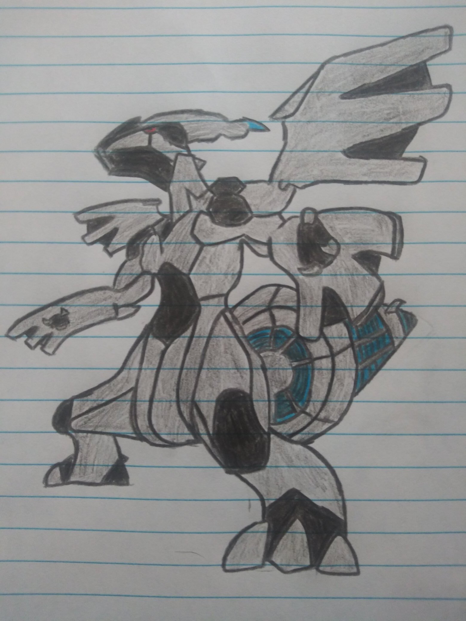 reshiram and zekrom (pokemon) drawn by gn