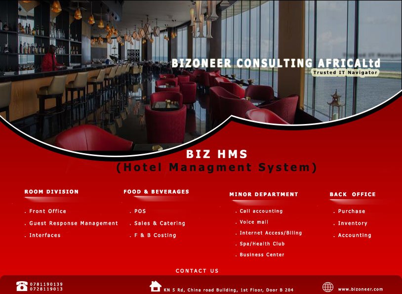 Bizoneer's tweet image. BIZ HMS(Hotel Management System) is the suitable and most efficient solution provided by BIZONEER Consulting Ltd.for managing any hotel effectively it covers a multitude of functionalities like reservation,payment,etc.#cybersecurity #softwaredeveloping #tech #ITconsultancy