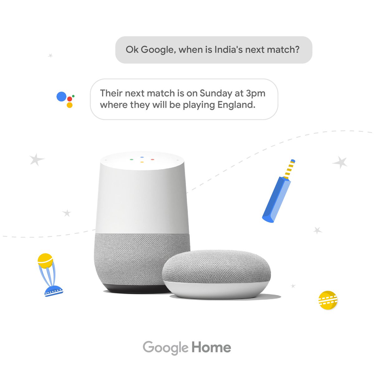 GoogleIndia's tweet photo. How to breeze through weekend chores, with a little help from Google Home:
👕set a reminder to do laundry
🛒create a shopping list
🏏keep track of match dates, updates and live scores 😉
#MakeGoogleDoIt https://t.co/Cf9PaT4JPx