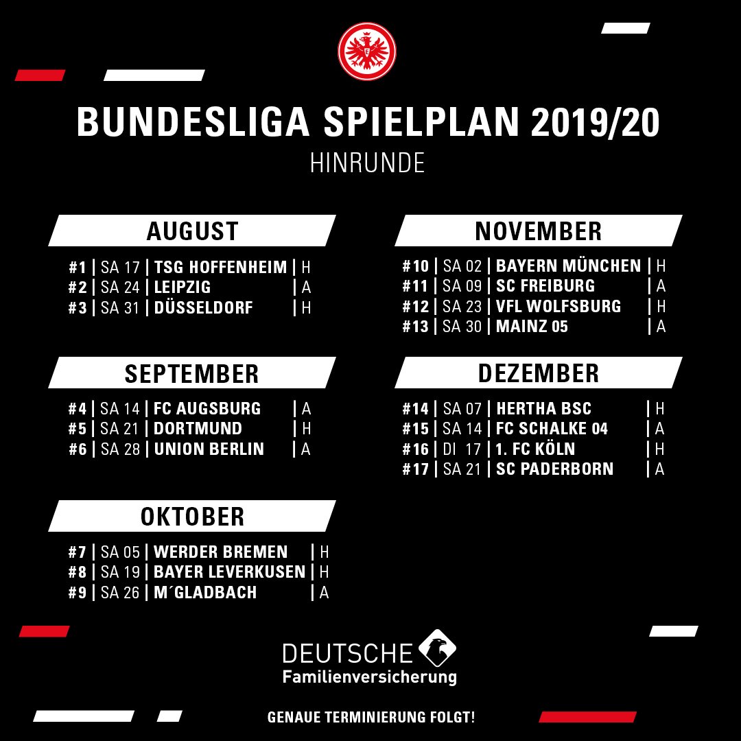 Eintracht Frankfurt Spielplan Eintracht Frankfurt Spielplan