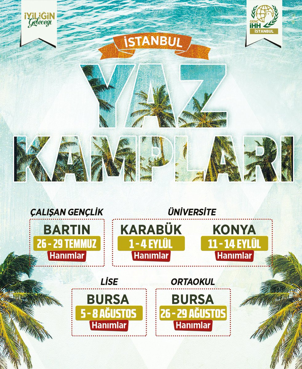 🗺️ Yaz Kampları Başlıyor ☀️

Eğleneceğimiz, sosyal, kültürel ve manevi açıdan gelişeceğimiz yaz kamplarımıza davetlisin. Tek yapman gereken aşağıda yer alan başvuru formunu doldurmak. Haydi, seni de bekliyoruz 😊

forms.gle/15cyoopGXDV1NE…