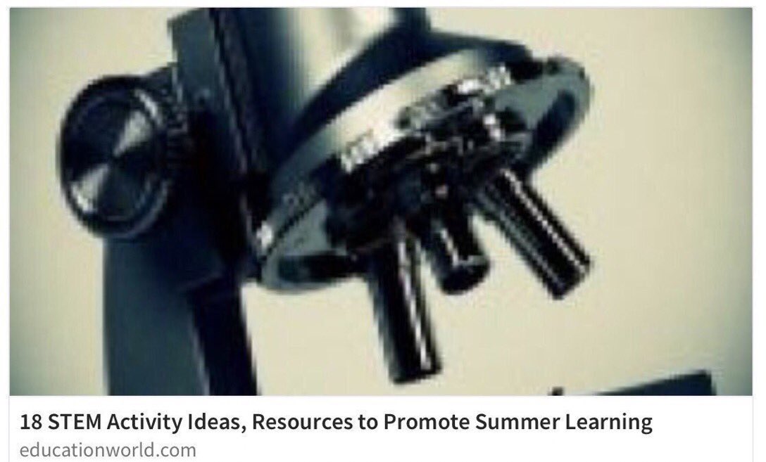 KCSMilitary's tweet photo. 18 STEM Activity Ideas,Resources to Promote Summer Learning #mathneverstops
https://t.co/dpXdmgxdtD https://t.co/Zt9swAODNd
