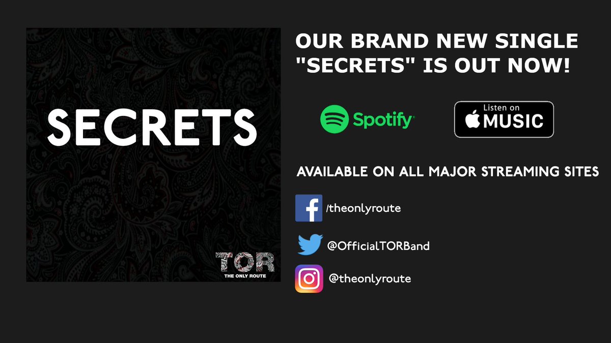 OUR NEW SINGLE "SECRETS" IS OUT RIGHT NOW ON ALL MAJOR PLATFORMS! 

We have been buzzing to get this one out to you all and we hope you love it as much as we do! 

Get streaming and sharing with all your pals! 

Link to all Platforms:
song.link/i/1470316011