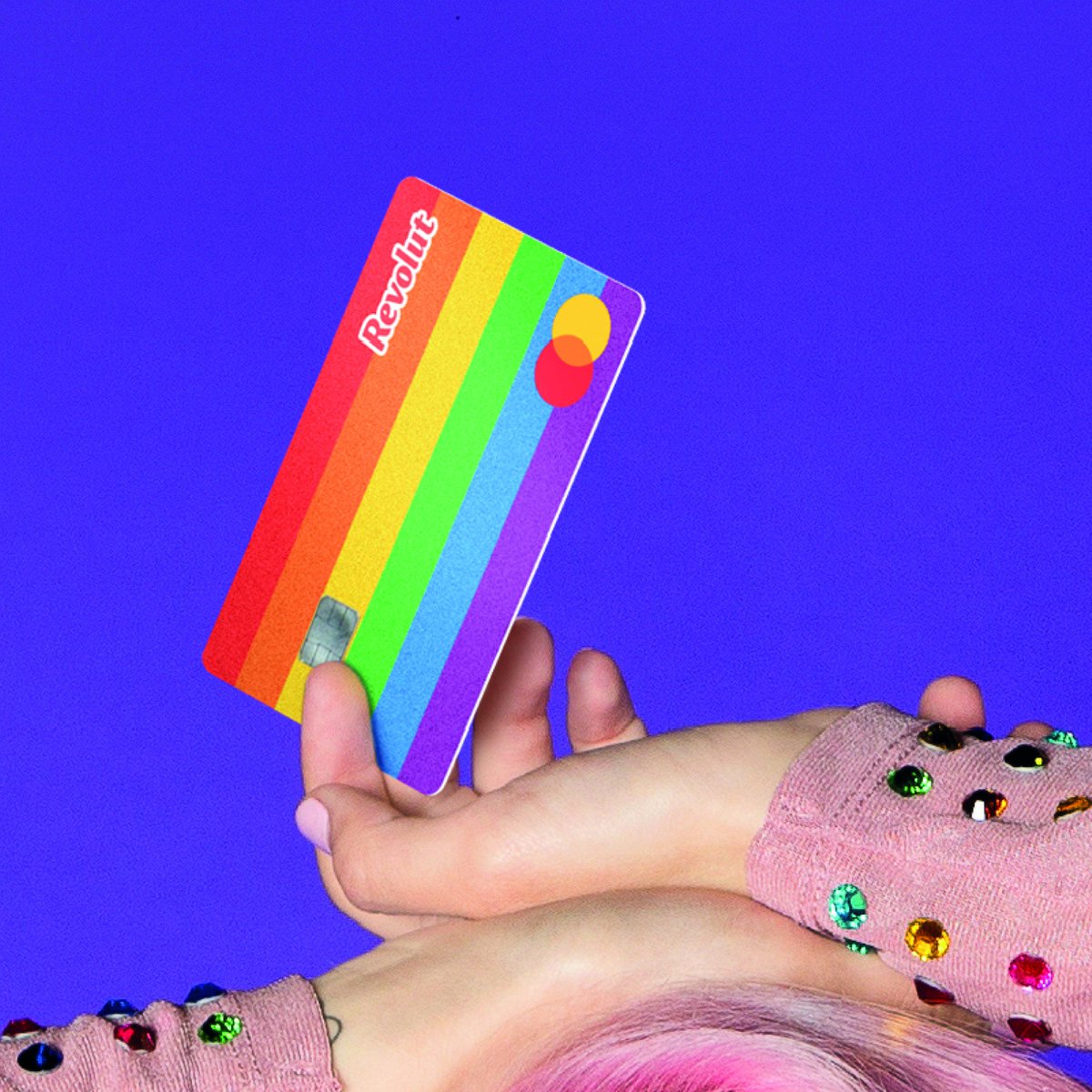 Revolut's tweet photo. 🌈 From Monday, we're giving away 30,000 limited edition rainbow cards in partnership with @ILGAEurope. #LoveIsLove https://t.co/5xJHbu0mjG