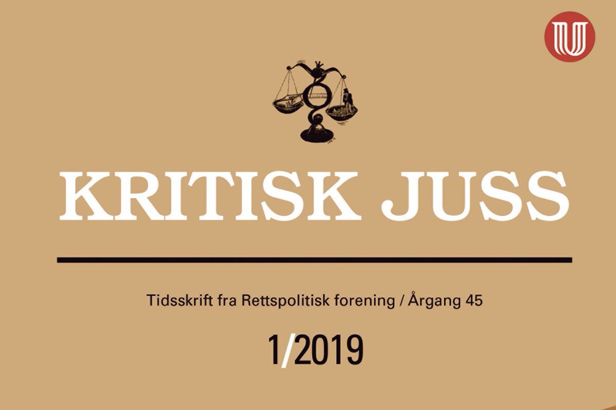 Kritisk juss (@kritiskj) on Twitter photo Helt siden Kritisk juss ble etablert i 1974 av <a href="/rettspolitisk/">Rettspolitisk forening</a> forening, har tidsskriftet vært særlig opptatt av jussens politiske funksjon i samfunnet og svakerestilte gruppers stilling.
Nytt nr. av <a href="/KritiskJ/">Kritisk juss</a> er nå tilgjengelig via <a href="/uforlaget/">Universitetsforlaget</a>: idunn.no/kritisk_juss/2… Helt siden Kritisk juss ble etablert i 1974 av <a href="/rettspolitisk/">Rettspolitisk forening</a> forening, har tidsskriftet vært særlig opptatt av jussens politiske funksjon i samfunnet og svakerestilte gruppers stilling.
Nytt nr. av <a href="/KritiskJ/">Kritisk juss</a> er nå tilgjengelig via <a href="/uforlaget/">Universitetsforlaget</a>: idunn.no/kritisk_juss/2…