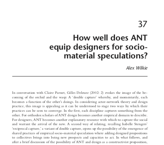 My new chapter on ANT and Design is out as part of Anders Blok Ignacio Farias and Celia Roberts’ epic companion to Actor-Network Theory routledge.com/The-Routledge-… #ANT #STS #socialdesign