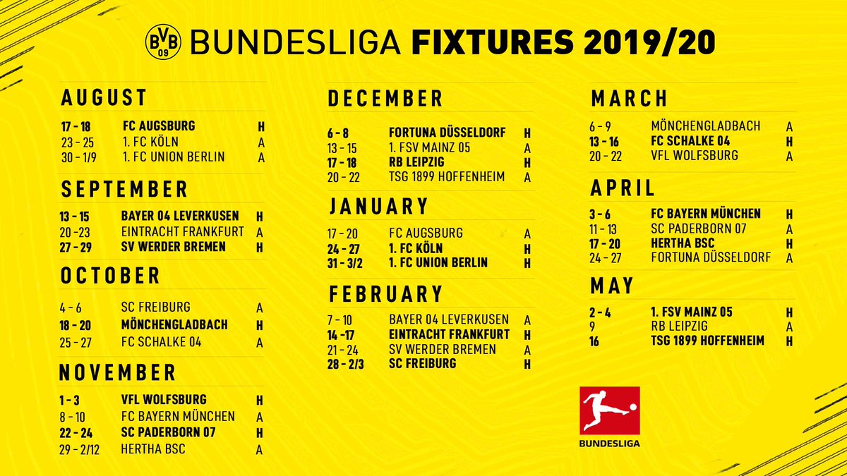 dortmund schedule dortmund schedule