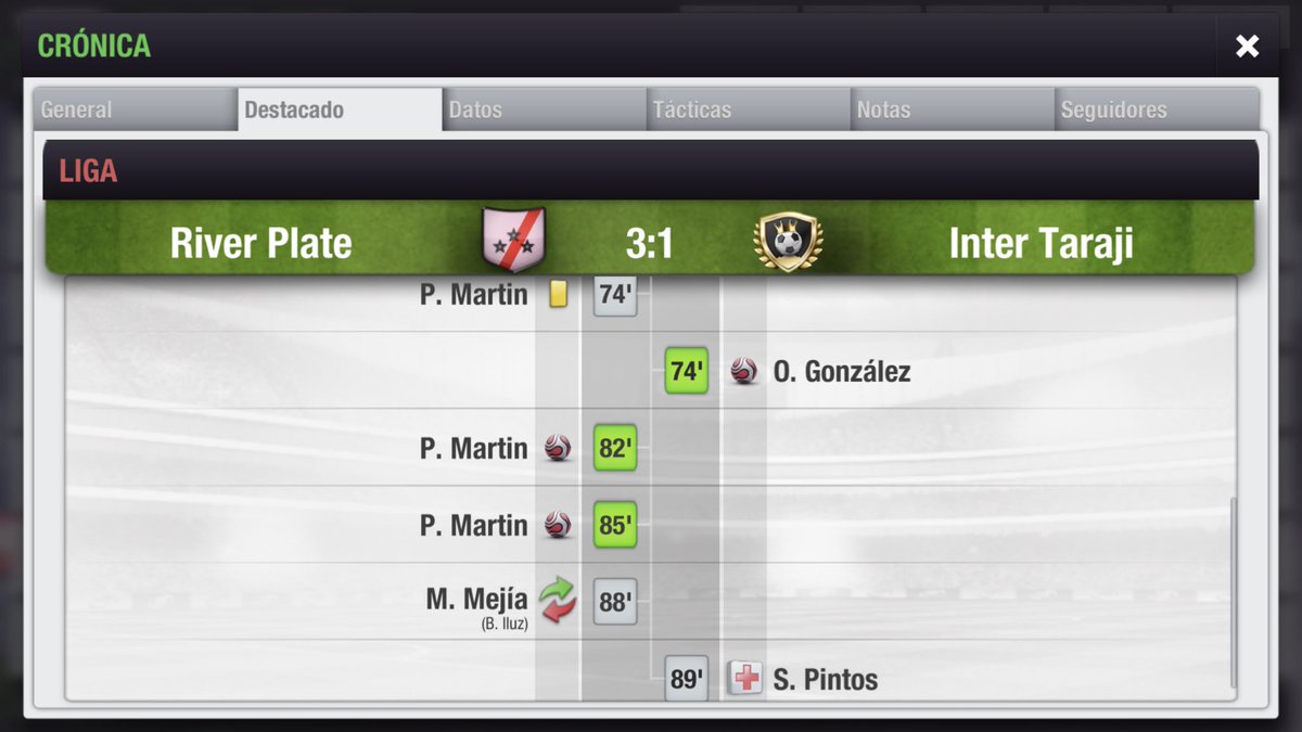 RiverPlate_EA's tweet photo. #Liga // #Fecha2:
Victoria 3-1 de River Plate Vs #InterTaraji. 
#TopEleven
#DaleRiver ⚪️🔴⚪️ https://t.co/pL1iTt3NV4
