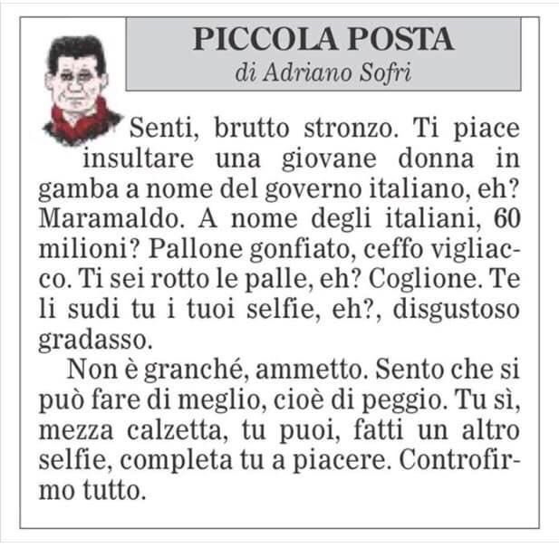 robertosaviano's tweet photo. Condivido con voi l’analisi politica più lucida degli ultimi mesi. 
Grazie Adriano!

#MinistroDellaMalaVita
#SeaWatch3 https://t.co/cIGnrc65BG