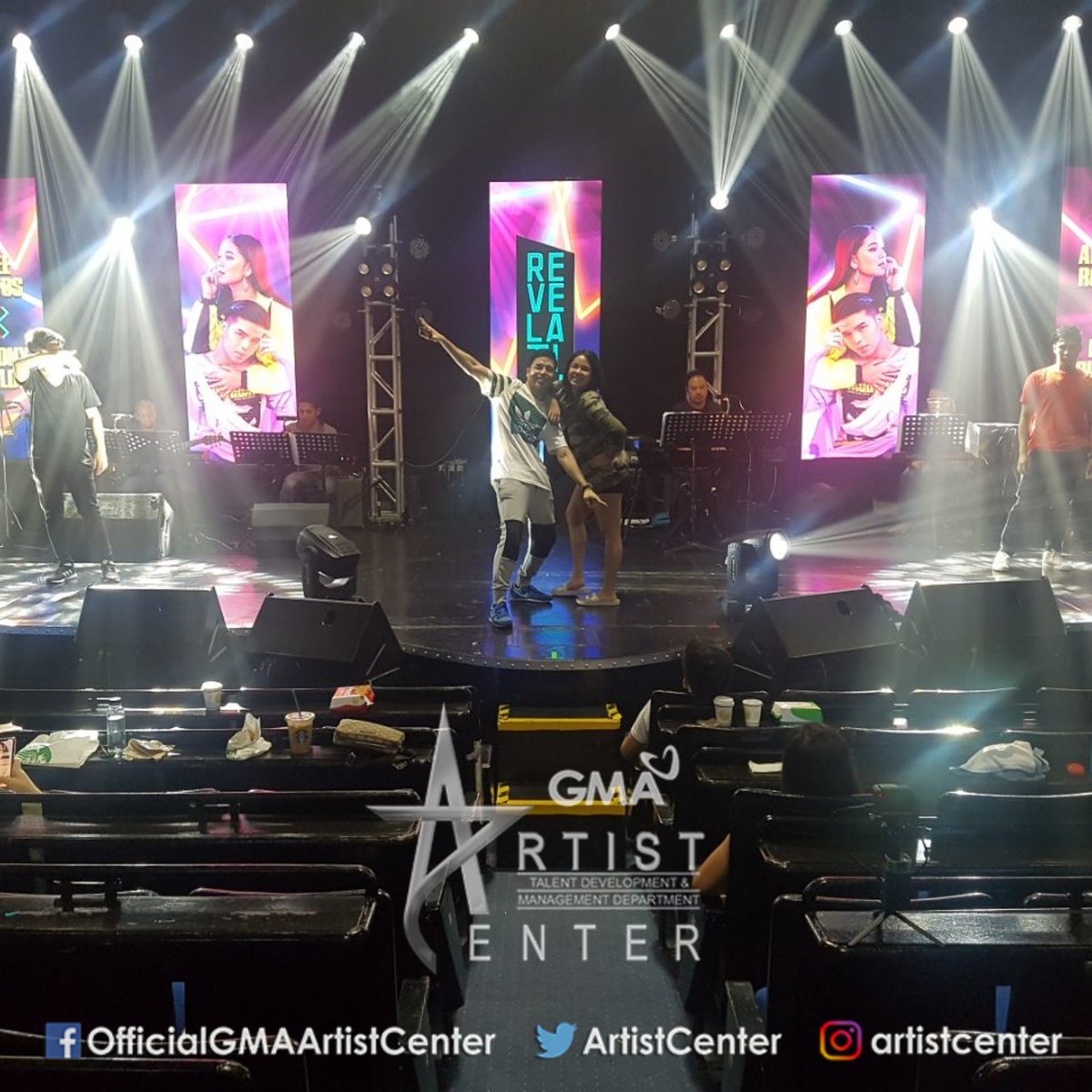 Sparkle_GMA's tweet photo. BTS: Last minute rehearsals for #AnthonyRosaldo (@anthonyrosaldo) and #MikeeQuintos' (@mikeequintos) #REVELATION concert tonight at the Music Museum. Kita-kits, mga Kapuso! https://t.co/9CfwYpHszs