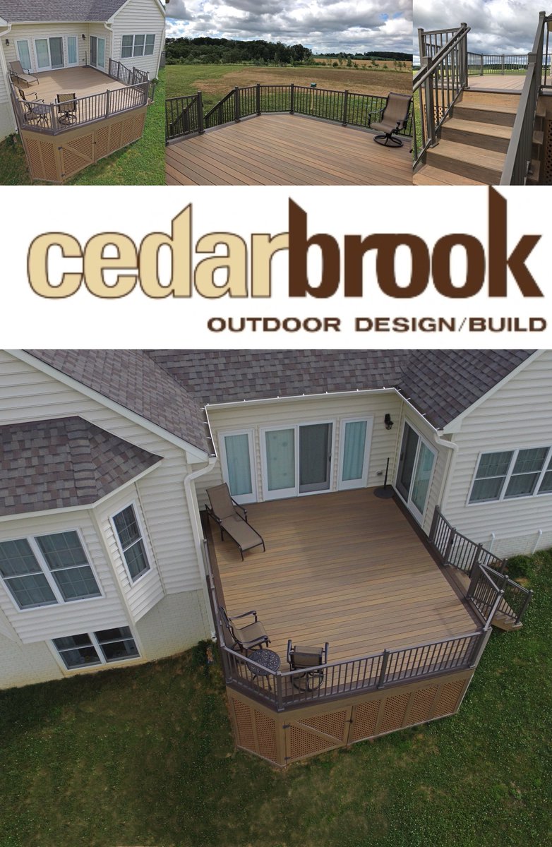 DECKMD's tweet photo. 333 sq ft of TimberTech's Tigerwood decking with Keylink's Bronze American series railing located in Mt. Airy, MD. Call Cedarbrook for your free consultation today 301-703-8728 - https://t.co/HsaAbavgMI. #CedarbrookODB #TimberTech #Tigerwood #Keylink #MtAiryMD https://t.co/FacIIw43EQ