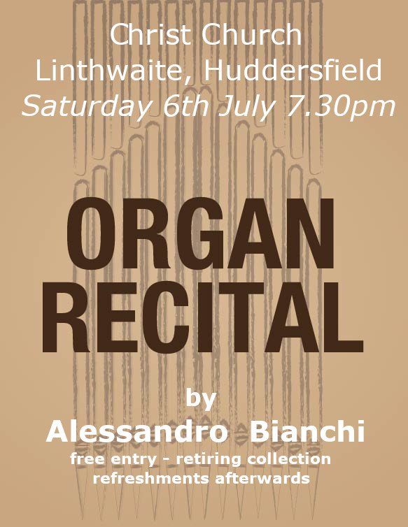 linthwaitech's tweet image. An excellent programme of modern European organ music by one of the best-known international virtuoso organists. Not to be missed!
SATURDAY 6th JULY at 7.30pm