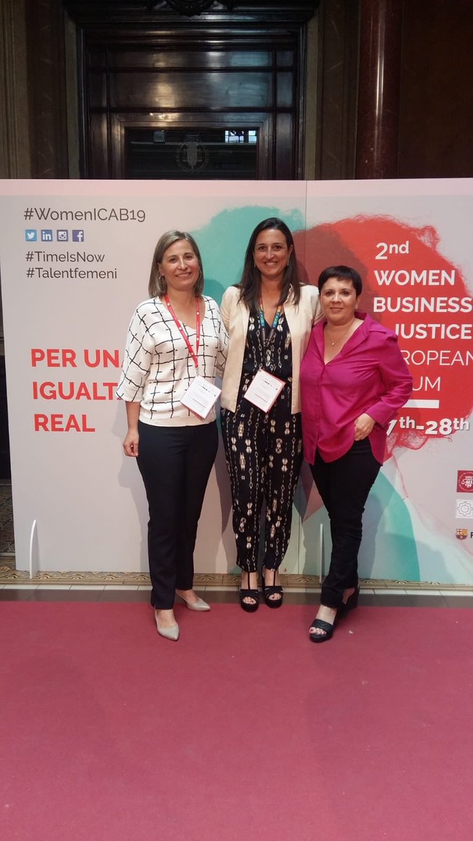 CarmenVarelaAlv's tweet photo. Con Luisa Rivas y @MariaTeixidor en el Women’s business & Justice, Fantastica ponencia sobre #Emprendimiento #WomenICAB19 #timelsnow #talentfemeni https://t.co/vkLABKvbhn