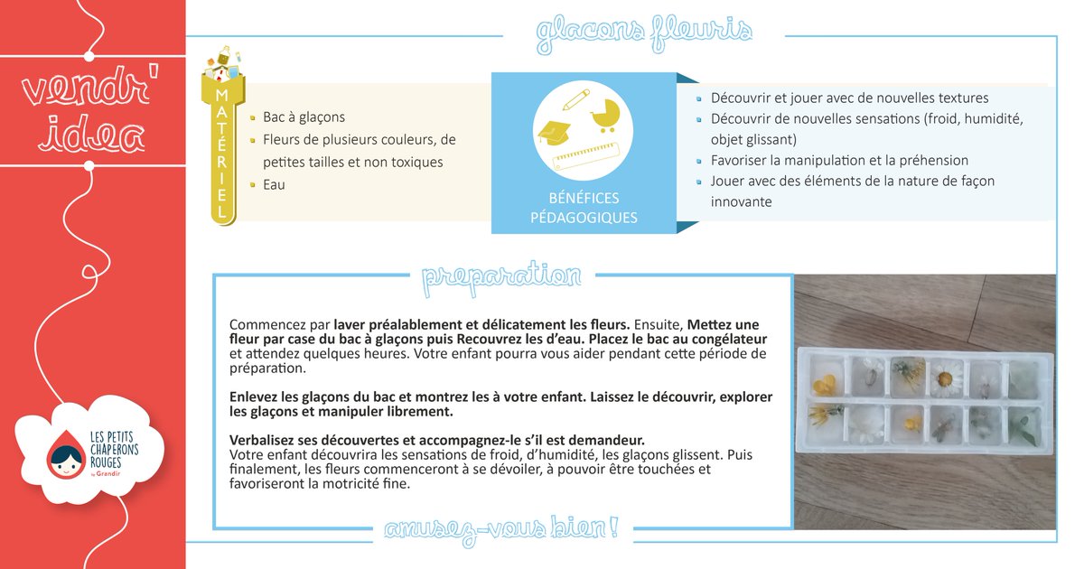 AnneRovera's tweet photo. Fresh News : Glaçons Fleuris #Vendridea #EveilTesSens #Grandir #PetiteEnfance https://t.co/FnGxsUHR2l