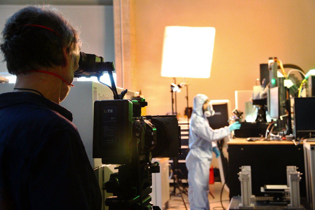 BionicAircraft's tweet photo. Last week we recorded a Bionic Aircraft image film together with the filmmaker Sensu Amsterdam (https://t.co/EznYTSI7Hy). In addition to interviews with Fraunhofer IAPT and @cenitAG employees, the film will also show scenes of our #3dprinter.

#filming #AdditiveManufacturing https://t.co/EpuXcIIQfF